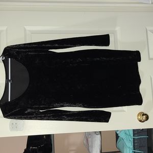 Black velvet dress